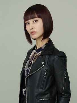 ピークアブー 原宿ハラカド(PEEK-A-BOO) くせ毛多毛ボブショート前下がりモードワイドバングかっこいい