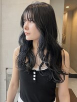 ヘアー アイス ルーチェ(HAIR ICI LUCE) セミロングレイヤー/インナーブリーチ/ブルーグレージュ/上田