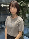 顎ラインボブ/ナチュラルベージュ