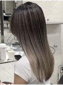 韓国ヘアーハッシュカットレイヤーカットハイライトカラー