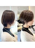 40代50代ショートボブ銀座ひし形大人かっこいい前髪なしE