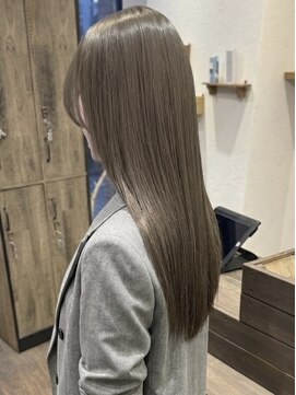 ニコリヘアワークス(nicori hair works) ロング×グレージュ×艶髪2