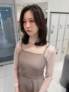 ステラ ヘア デザイン サロン(STELLA hair design salon) セミロングレイヤー ダークグレージュ 【杉若】