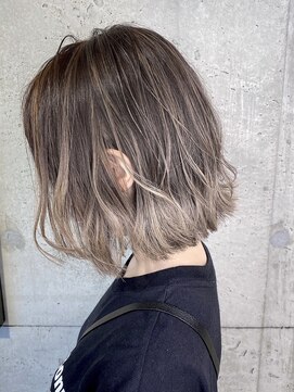 ユアーズ ヘア 恵比寿本店(youres hair) 立体感ハイライト　バレイヤージュ　3Dカラー　ホワイトベージュ