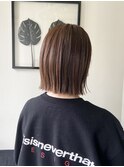 切りっぱなしボブ×アッシュベージュ