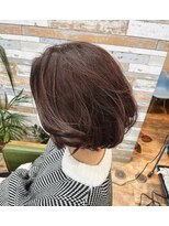 ハウオリ ヘアーワークス(Hauoli hair works)&nbsp;ノンブローカット×前下がりグラボブ×ココアブラウン