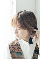 プランツ ヘアサロン(Plants HAIR SALON by GEORGE)&nbsp;耳かけショートで大人っぽさ倍増　ショコラベージュカラー