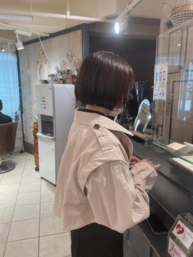 キャンバス バイ ネオリーブ 横浜西口(Canvas by neo.) ミニボブ/アッシュベージュ/暗髪透明感