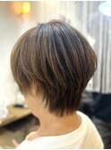 30代40代50代人気☆丸みのある美シルエットのひし形ショート/柏