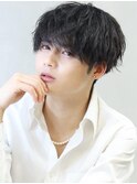 刈り上げ前下がりスパイラルパーマ MEN'S HAIR
