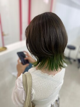 ジーナ 札幌(Zina) 美髪＊切りっぱなしボブ＊インナーオリーブ＊髪質改善