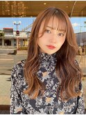シースルーバング☆フェザーバング☆ベージュ