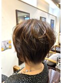 30代40代50代ショートウエーブ/おしゃれショート/アレンジ