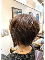 ヘアー グリーン(hair green) 30代40代50代ショートウエーブ/おしゃれショート/アレンジ