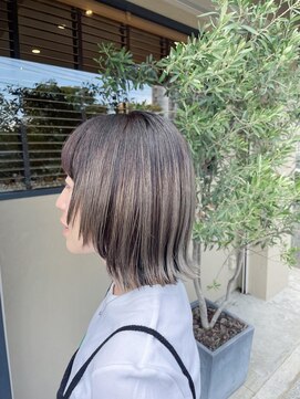 スーリール 春日千歳町店(Sourire) レイヤーボブ、デザインカラー