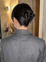 【徳岡】ヘアセットタイトヘアモードヘア参列ヘアカチモリ