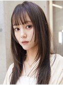 韓国ヘアーハッシュカットレイヤーカットグレージュブリーチ無し
