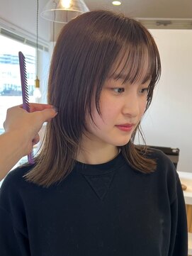 ミルヘアデザイン(mil hair design) ウルフショート　前髪カット　艶髪　くびれ巻き　サイドバング