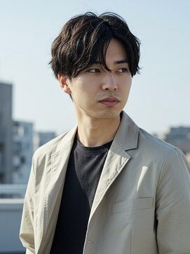 キャンバス バイ ネオリーブ 横浜西口(Canvas by neo.) フェザーパーマ/センターパート/ニュアンスパーマ/マッシュ/横浜