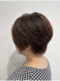 30代40代50代ショートヘア／ハイトーンカラー／白髪ぼかしカラー