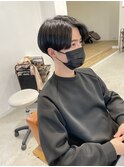 メンズカット/センターパート/刈り上げ/アッシュブラック/宇都宮