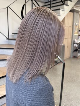 ミリ(mm) ダブルカラー ケアブリーチ グレージュ 韓国 髪質改善 仙台