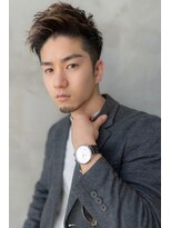 アンスリウム 吹田(Anthurium)&nbsp;刈り上げツーブロックビジネスアップバングカジュアルパーマ