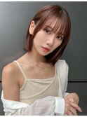 切りっぱなしボブシースルーバングストレート小顔t926