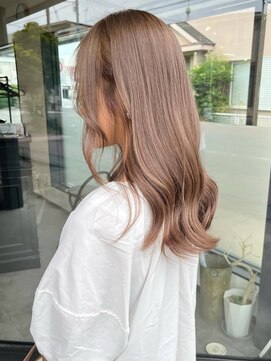 ラフヘアデザイン(Raf hair design) バレイヤージュコントラストハイライトミルクティーベージュ