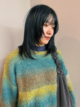 シーソー(SEE-SAW) deep green ＋　layer cut｜10代20代30代金沢