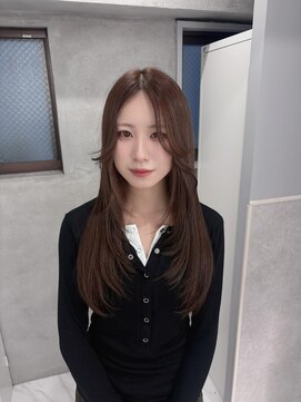 スウィープ(sweep) オリーブベージュ×ロングレイヤー