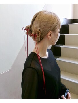 姫路ヘアセット/アレンジ/リボンアレンジ