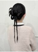 ヘアセット/ヘアアレンジ／リボンヘア/タイトヘア/お呼ばれヘア