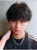 ツイストスパイラル/メンズ/学割/アップバング/センターパート