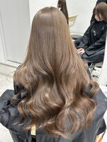 天神美容室&nbsp;ブリーチなしWカラーヘーゼルベージュ