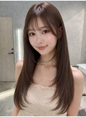 ブリーチなしミルクティーベージュ×韓国レイヤー☆彡