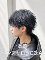 コア(CO:A)&nbsp;フェザーパーマ　センターパート韓国ニュアンスパーマメンズ長崎