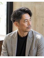 MEN's Baguz MEN'Sカット/ MEN'Sパーマ/ MEN'Sカラー 大人メンズ毛流れパーマ×刈り上げツーブロック