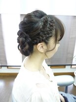 エイチワイヘアーデザイン(HY hair design) ネオ編み込み&リボン