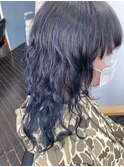 【REJOICE hair】ネイビーブルー×ウルフスタイル☆