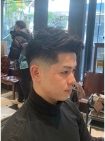 ルドローブラントオオサカ(LUDLOW BLUNT Osaka)&nbsp;【LUDLOW BLUNT】ジェットモヒカン アップバングパーマ バーバー