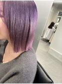 ミディアムボブ/ペールバイオレット