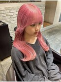 ピンク×くびれ巻き
