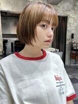 ミンクス渋谷スマートサロン(MINX shibuya smart salon)&nbsp;シアーカラー ショート 姫カット ダークアッシュ 魅力倍増カール