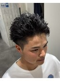 オールバックショート
