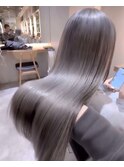 ミルクティーベージュグレージュアッシュカラーインナーカラー