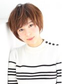 マチルダボブピンクベージュインナーグレージュハイライト大人