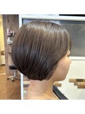 丸っとショートボブ×ココアブラウン．