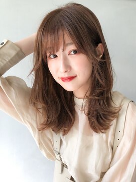 アグノス 青山(Agnos) ココアベージュ小顔エアリーカールサイドバング#295f1022