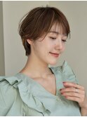 丸みショート・ボブ/丸顔/前髪あり/絶壁解消/３0代/４0代/５0代: